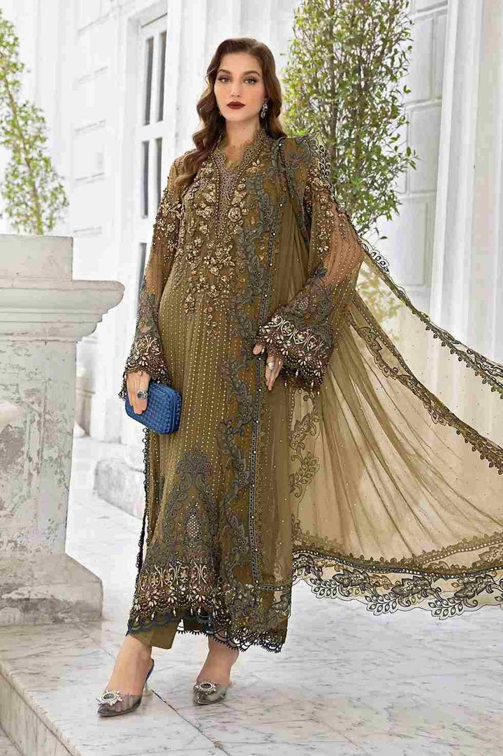 M.B CHIFFON IN BRWN