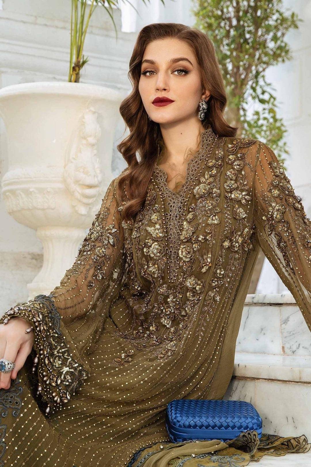 M.B CHIFFON IN BRWN
