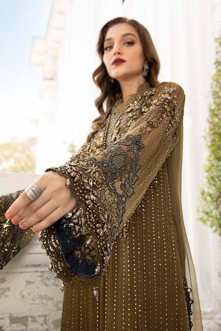 M.B CHIFFON IN BRWN