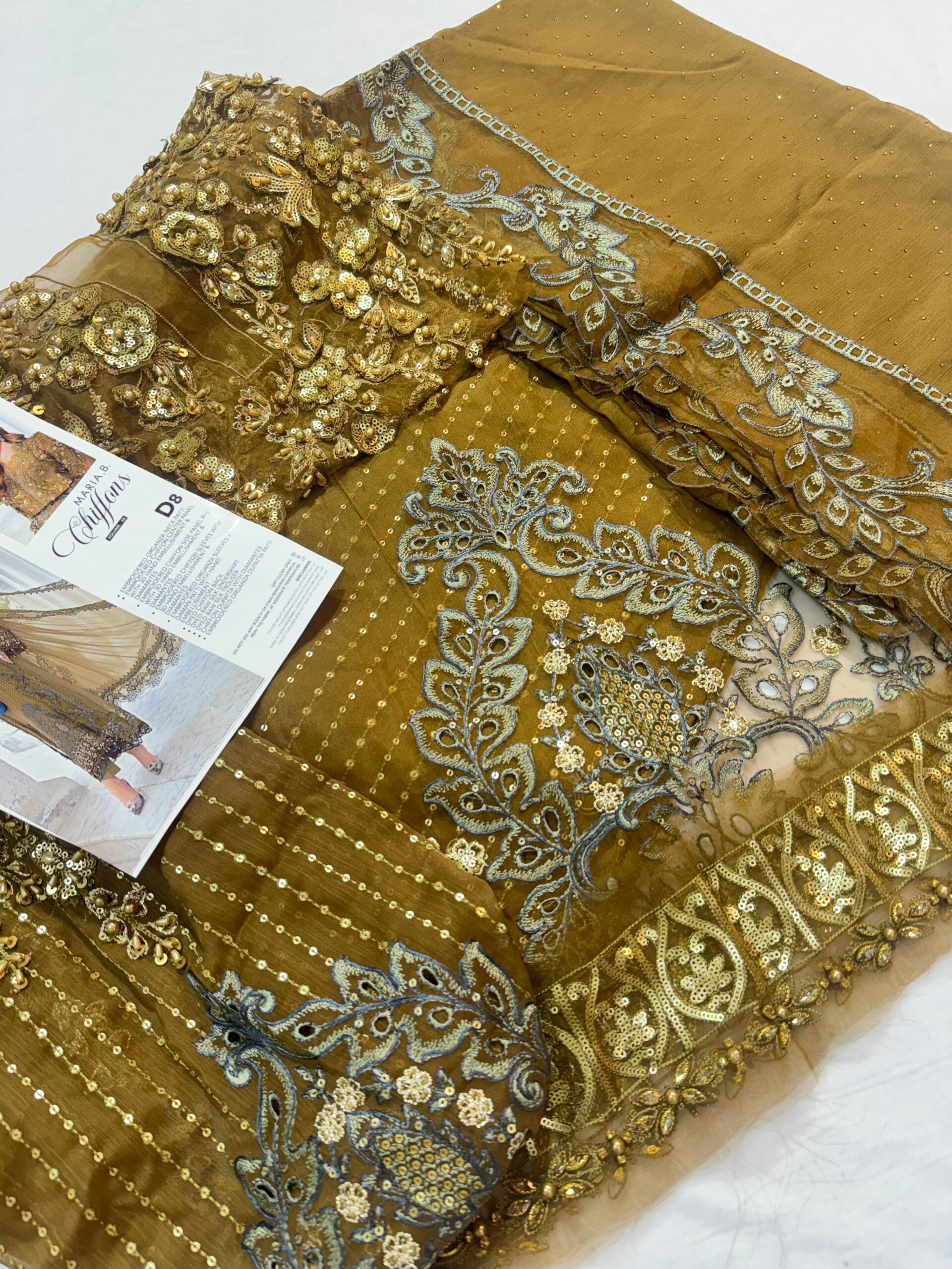 M.B CHIFFON IN BRWN