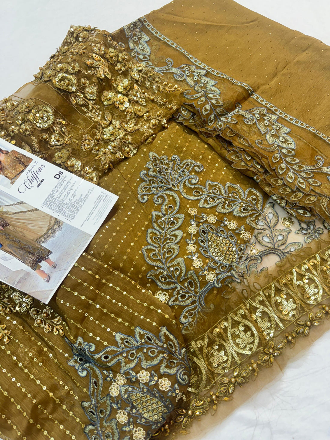 M.B CHIFFON IN BRWN