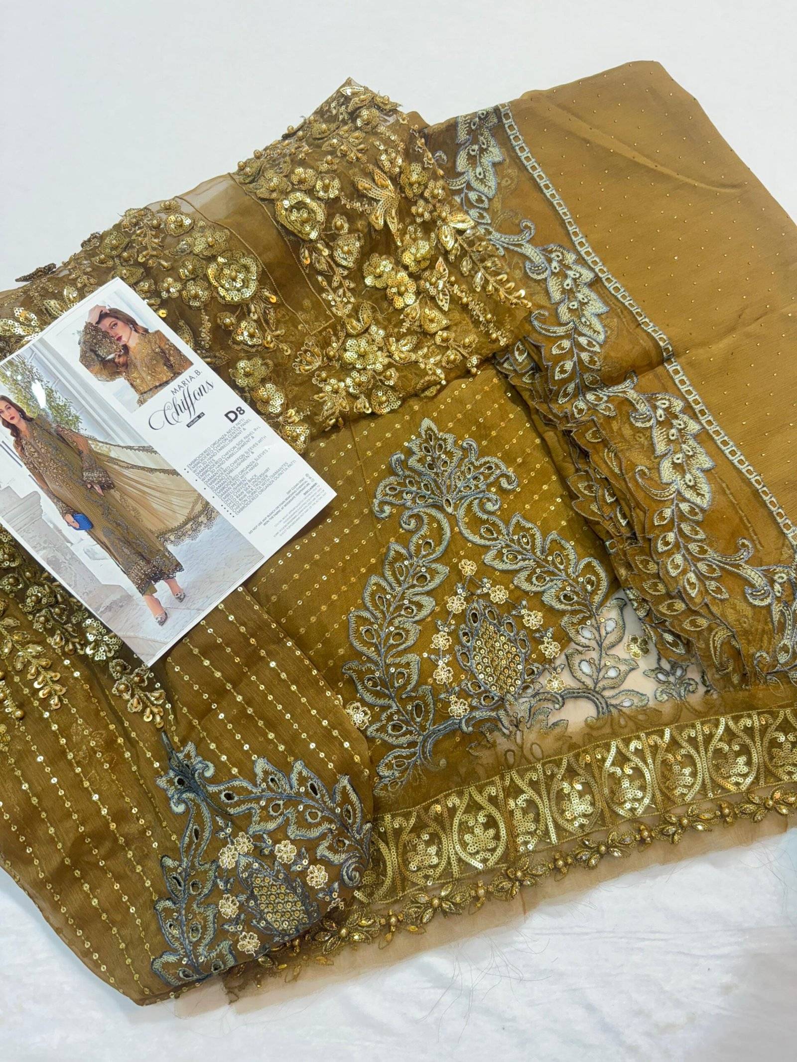 M.B CHIFFON IN BRWN