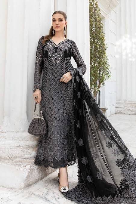 M.B SMOKEY BLACK CHIFFON
