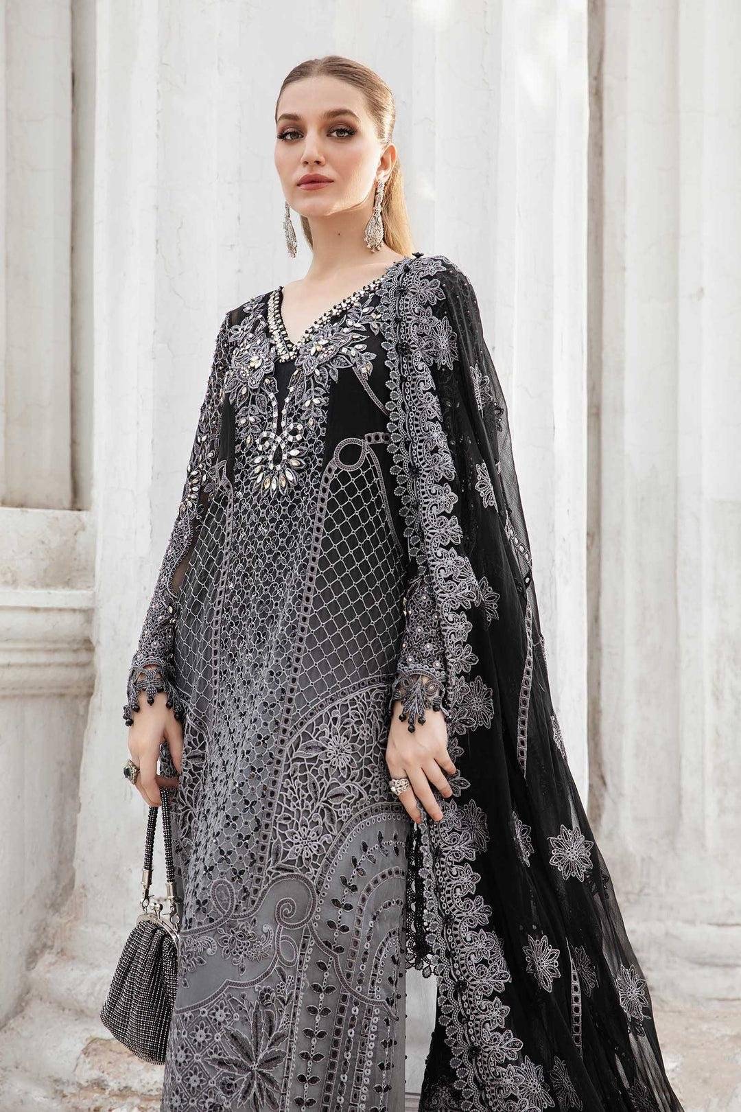M.B SMOKEY BLACK CHIFFON