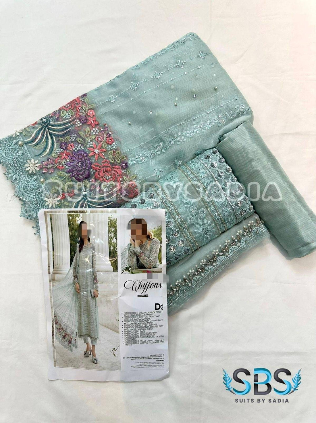 M.B SKY POWDER CHIFFON
