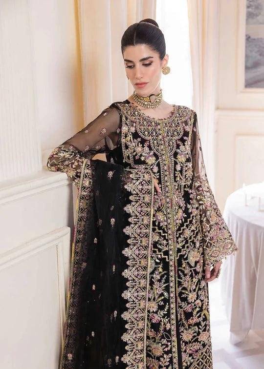 KANWAL MALIK COAT STYLE BLACK