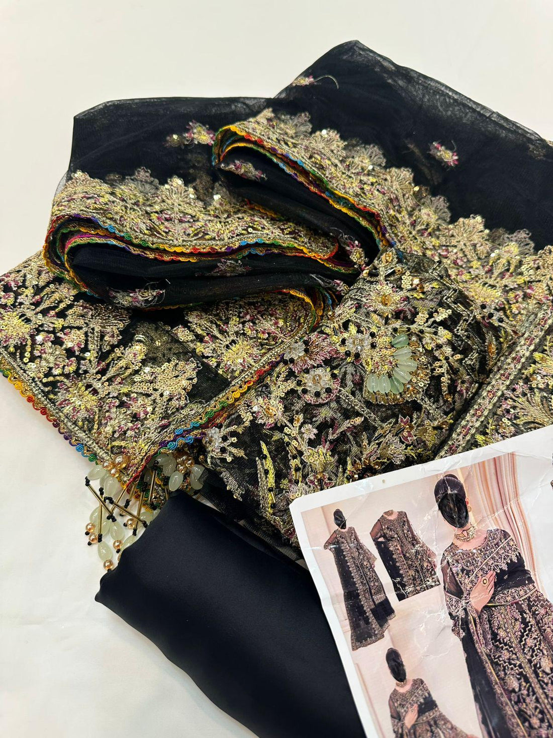 KANWAL MALIK COAT STYLE BLACK