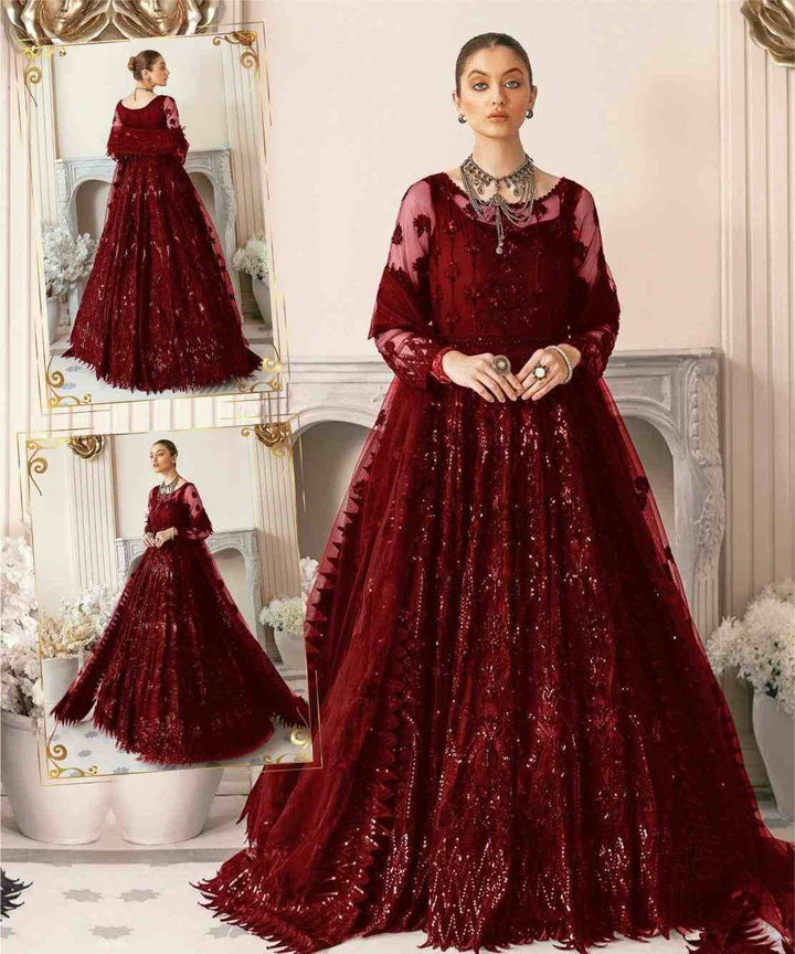 MEHROON CUTDANA MOTI MAXI