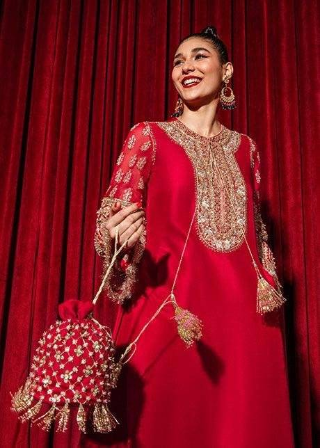 HUSSAIN REHAR SILK POUCH