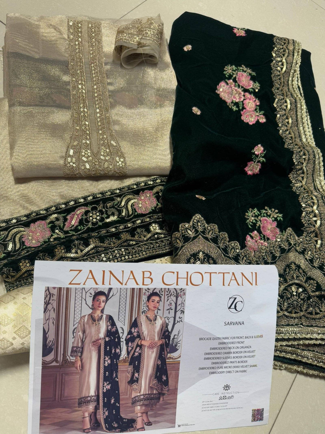 ZAINAB CHOTANI TISSUE VELVET