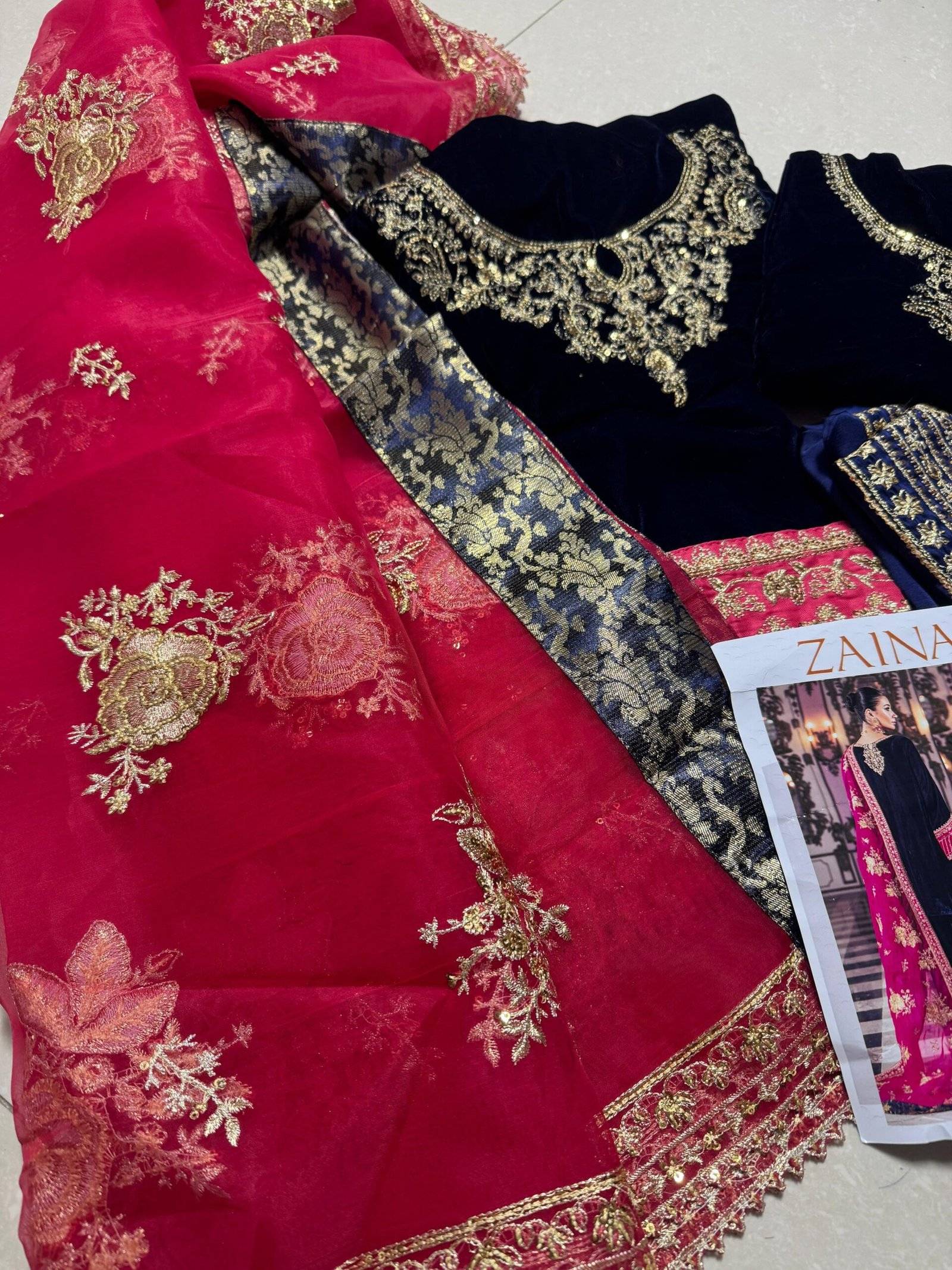 ZAINAB CHOTANI VELVET SOLIDS
