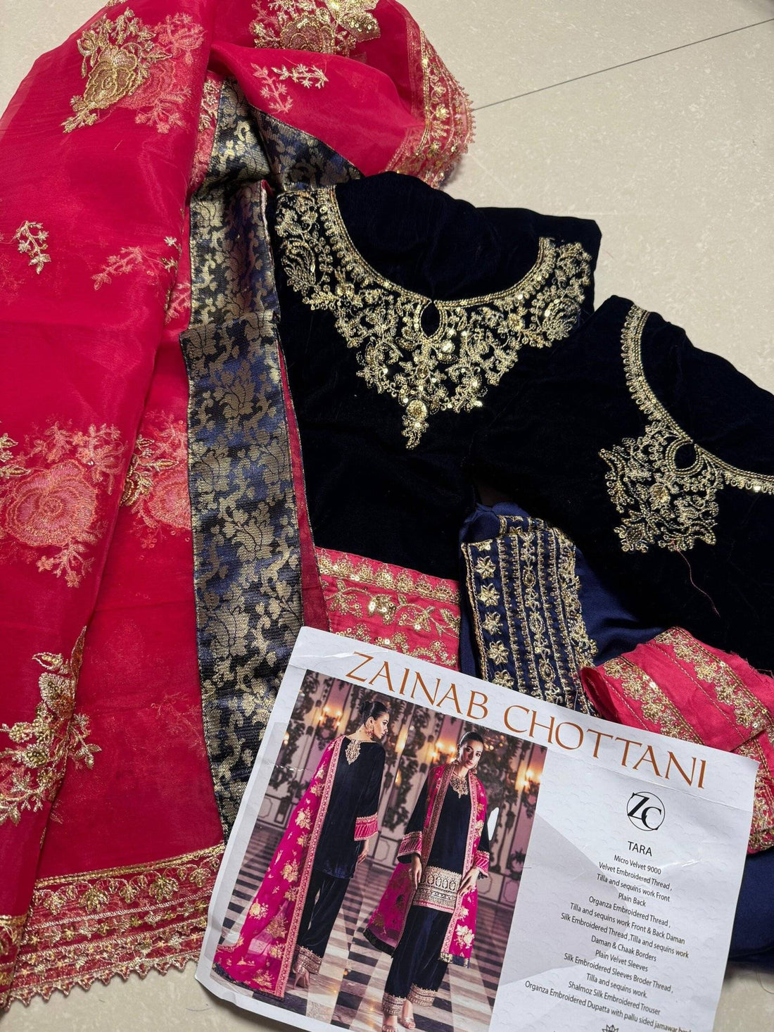 ZAINAB CHOTANI VELVET SOLIDS