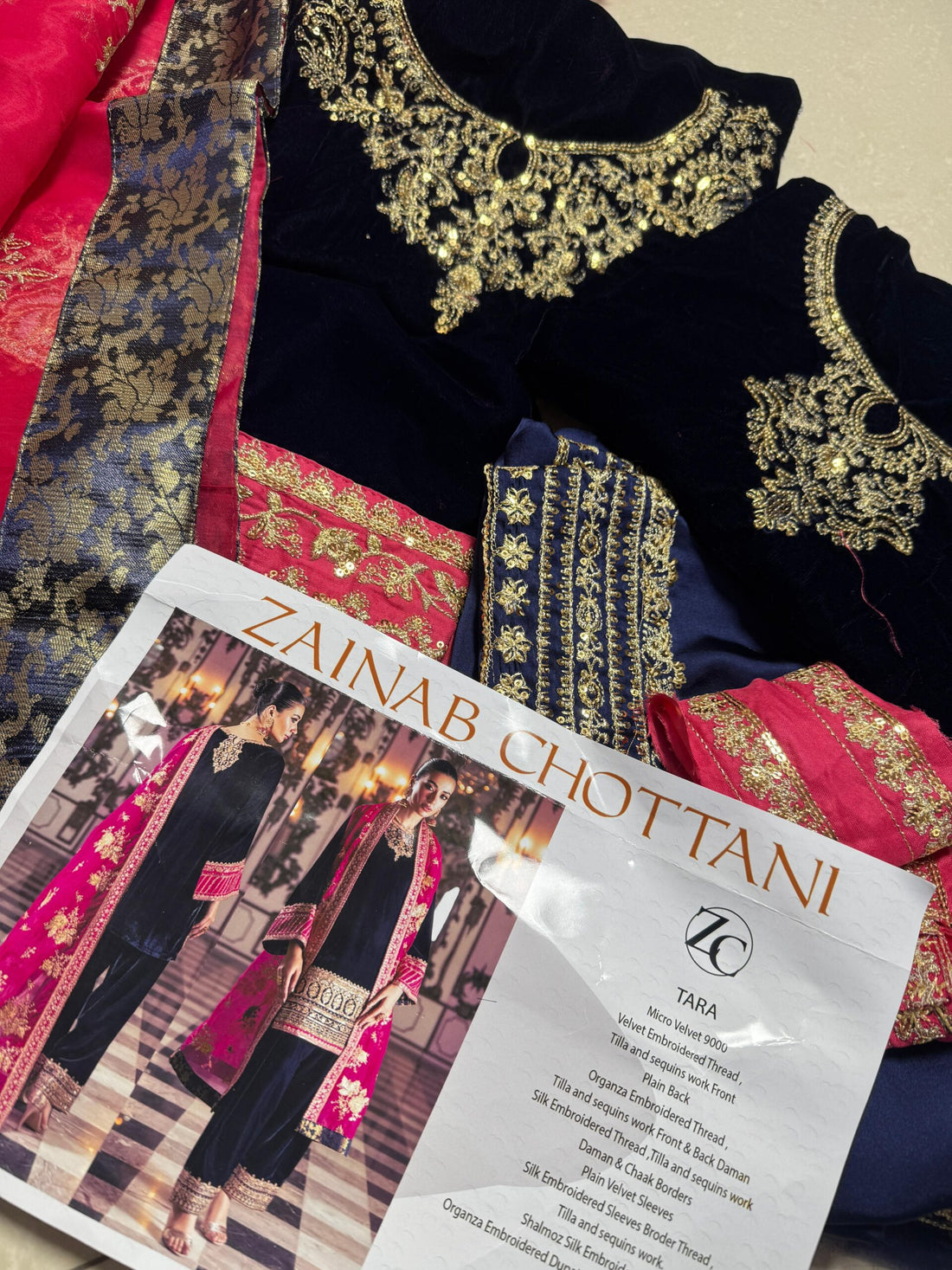 ZAINAB CHOTANI VELVET SOLIDS