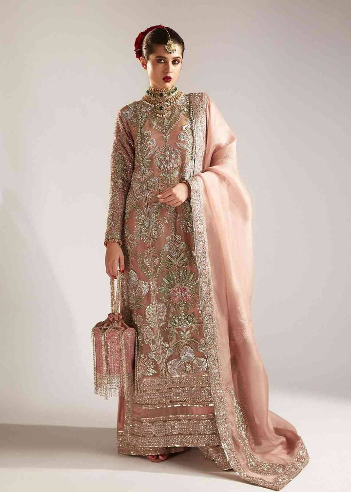 HUSSAIN REHAR CHIFFON CORAL