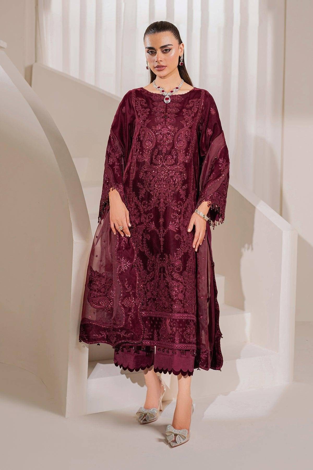 BAROQUE MEHROON VELVET DARK