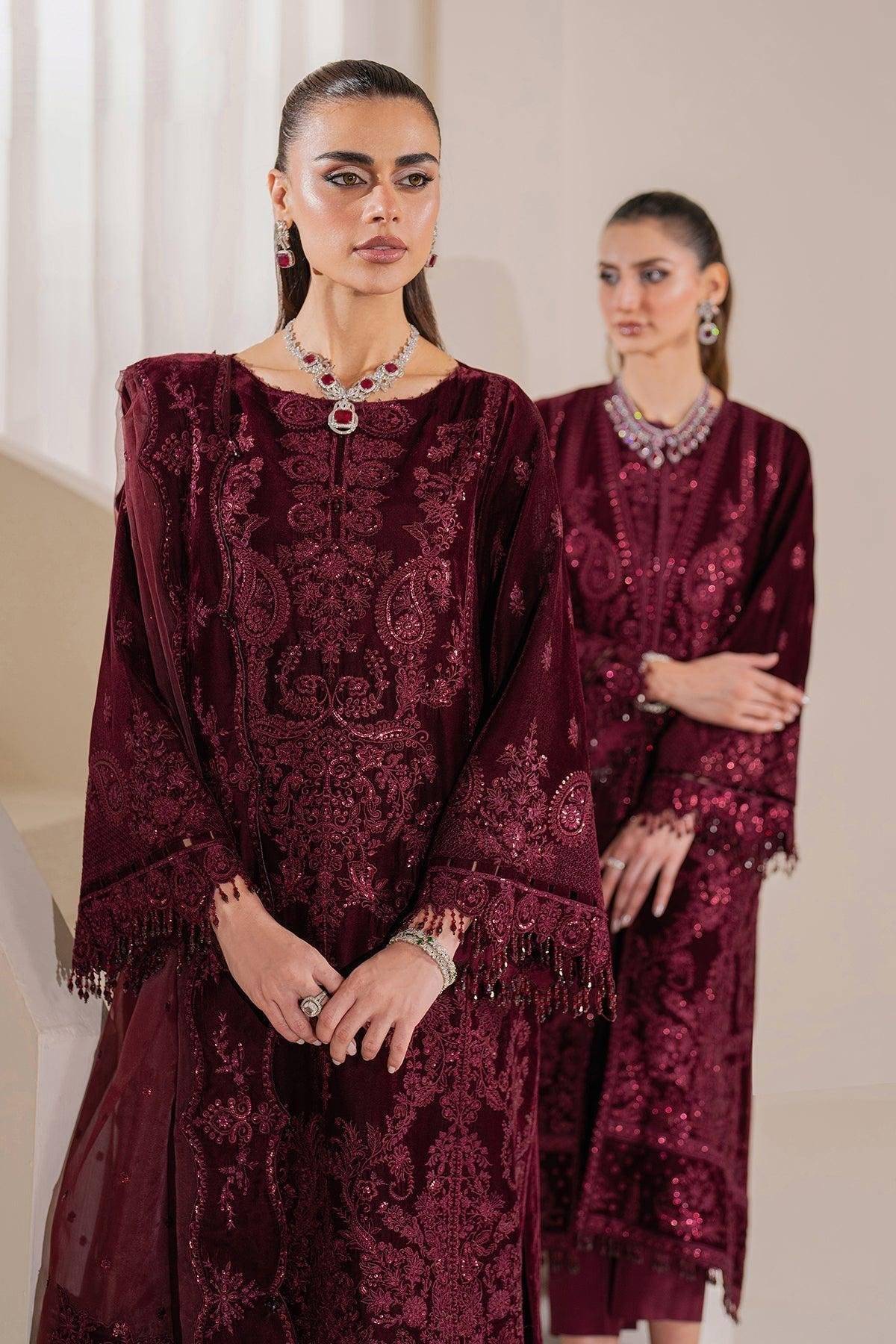 BAROQUE MEHROON VELVET DARK