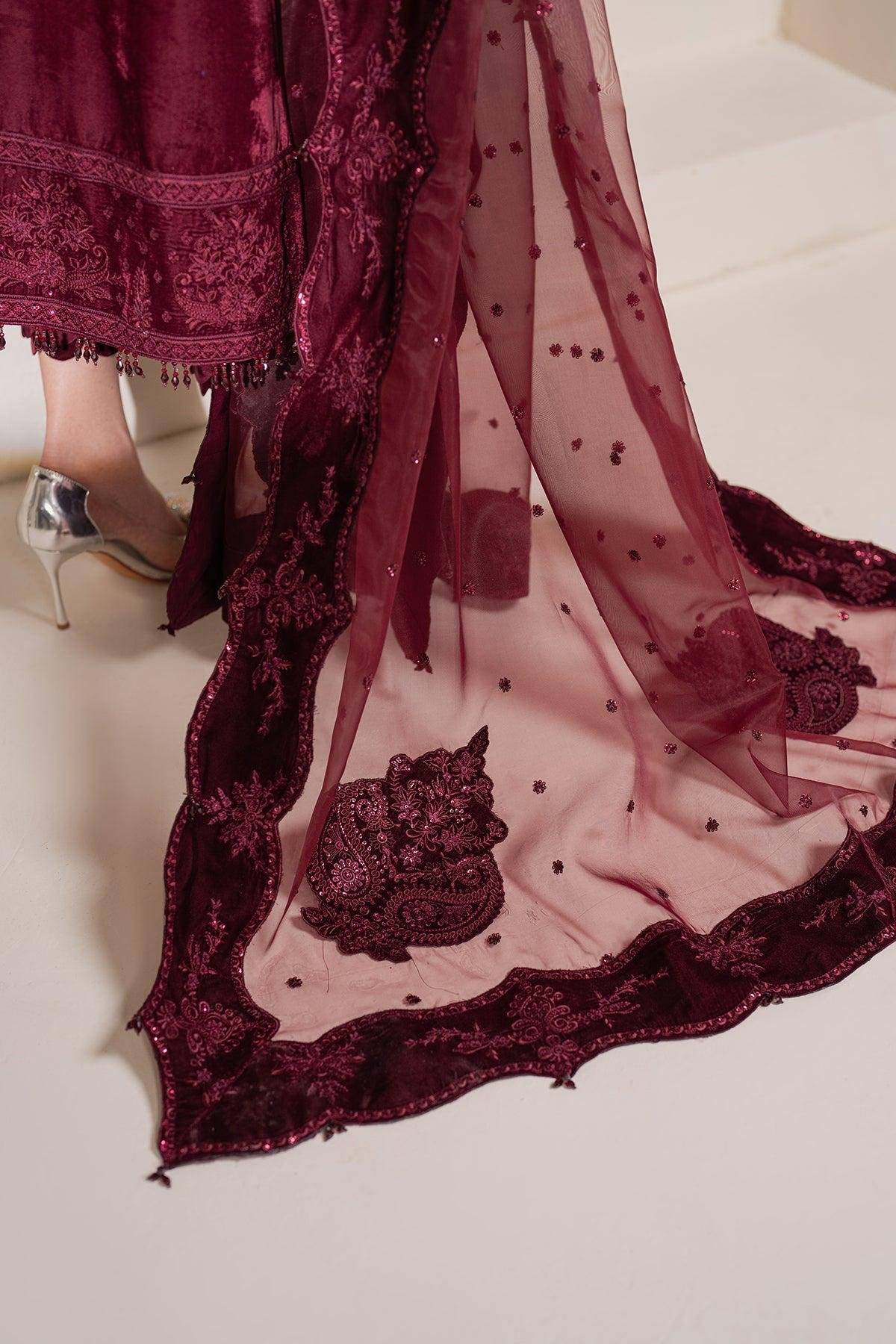 BAROQUE MEHROON VELVET DARK