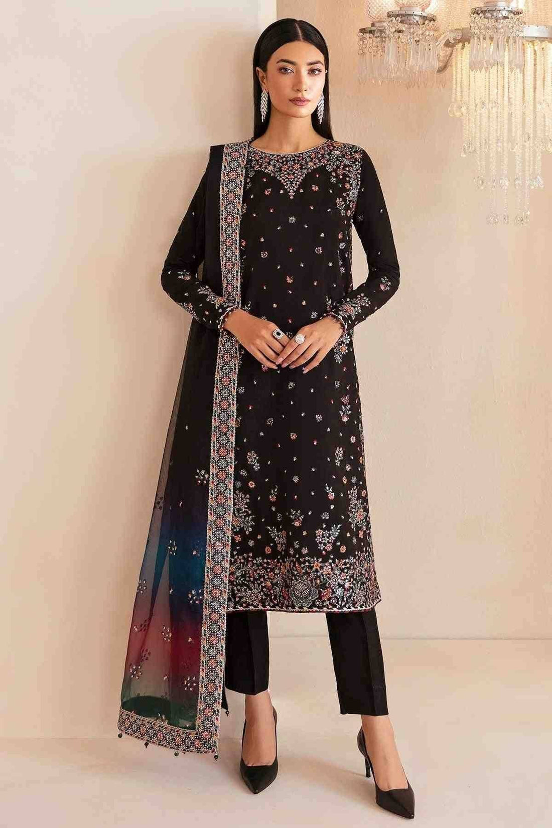 RAW SILK Black Jazmin MULTI