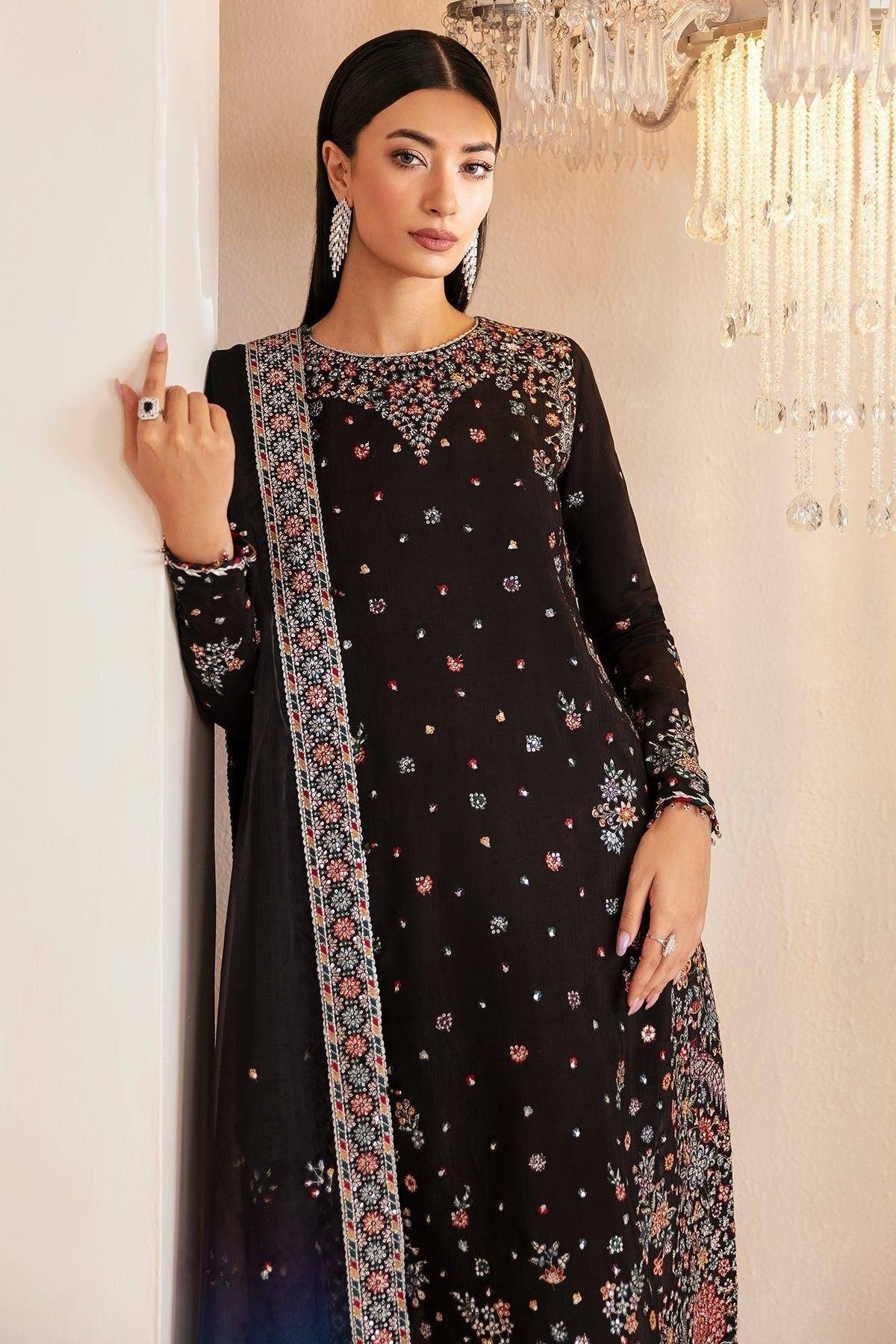 RAW SILK Black Jazmin MULTI