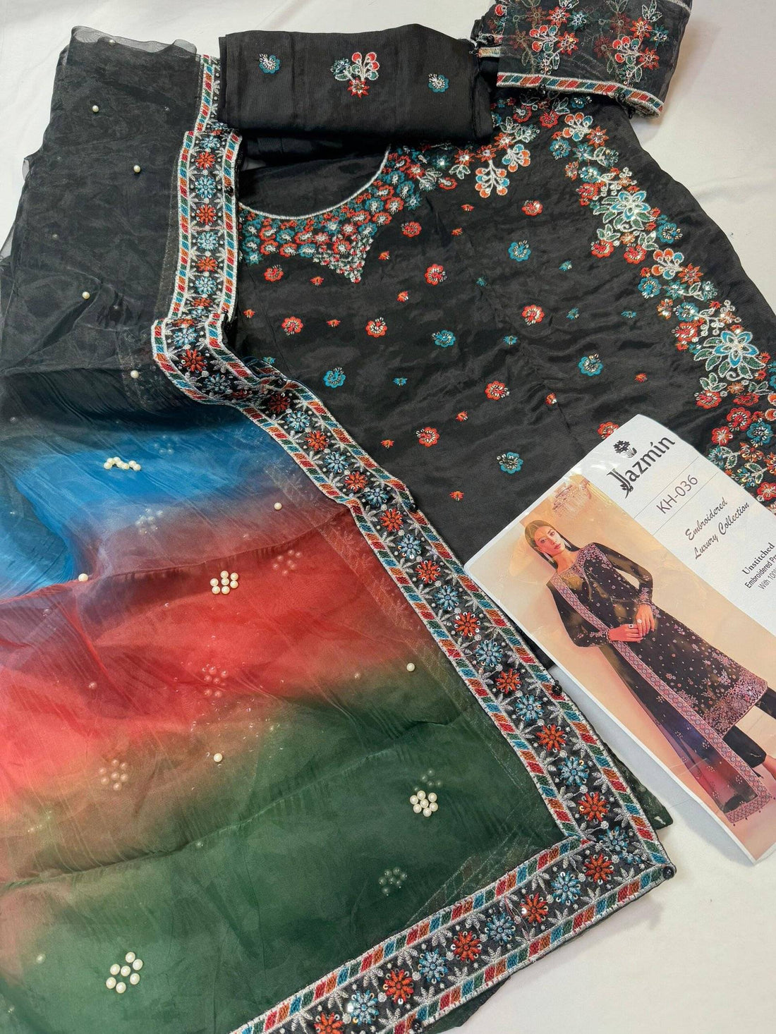 RAW SILK Black Jazmin MULTI