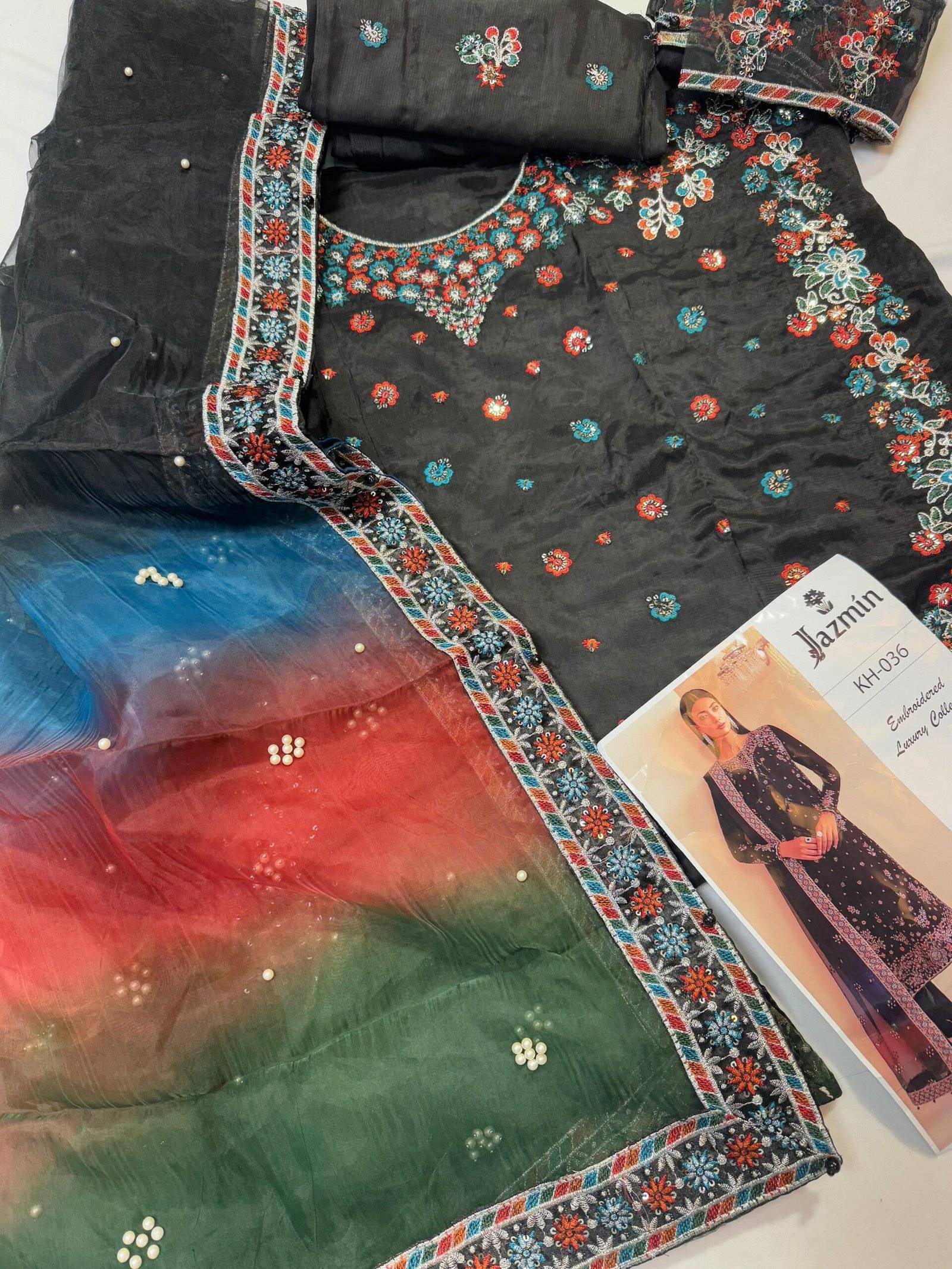 RAW SILK Black Jazmin MULTI
