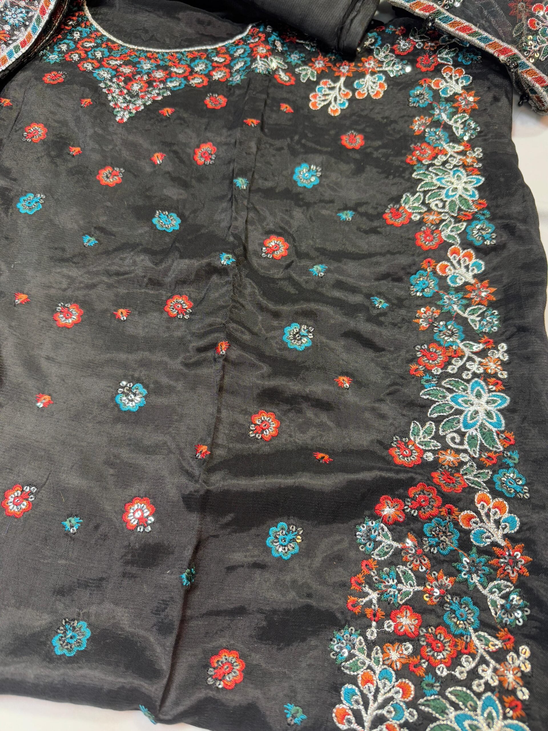RAW SILK Black Jazmin MULTI