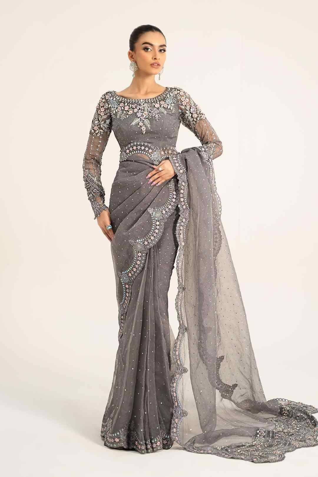 M.B SAREE CHIFFON SURMAI