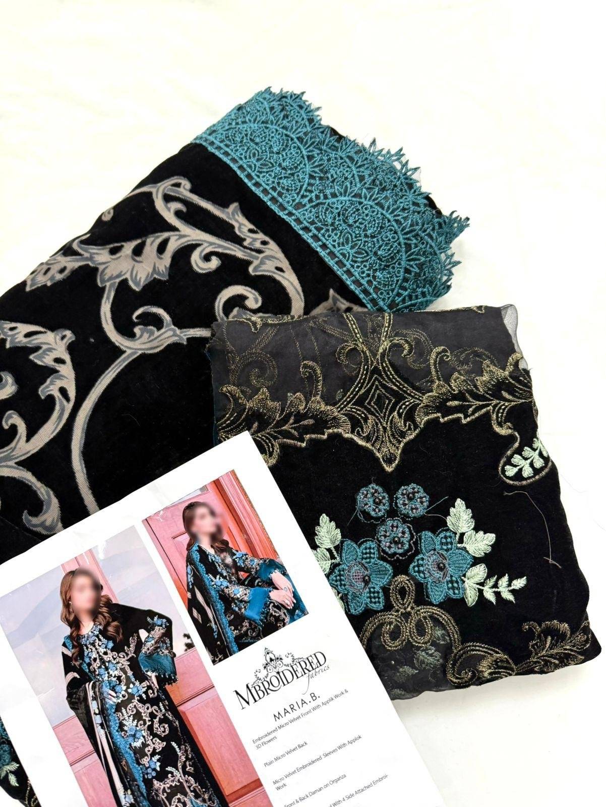 M.B PALACHI VELVET (Teal)