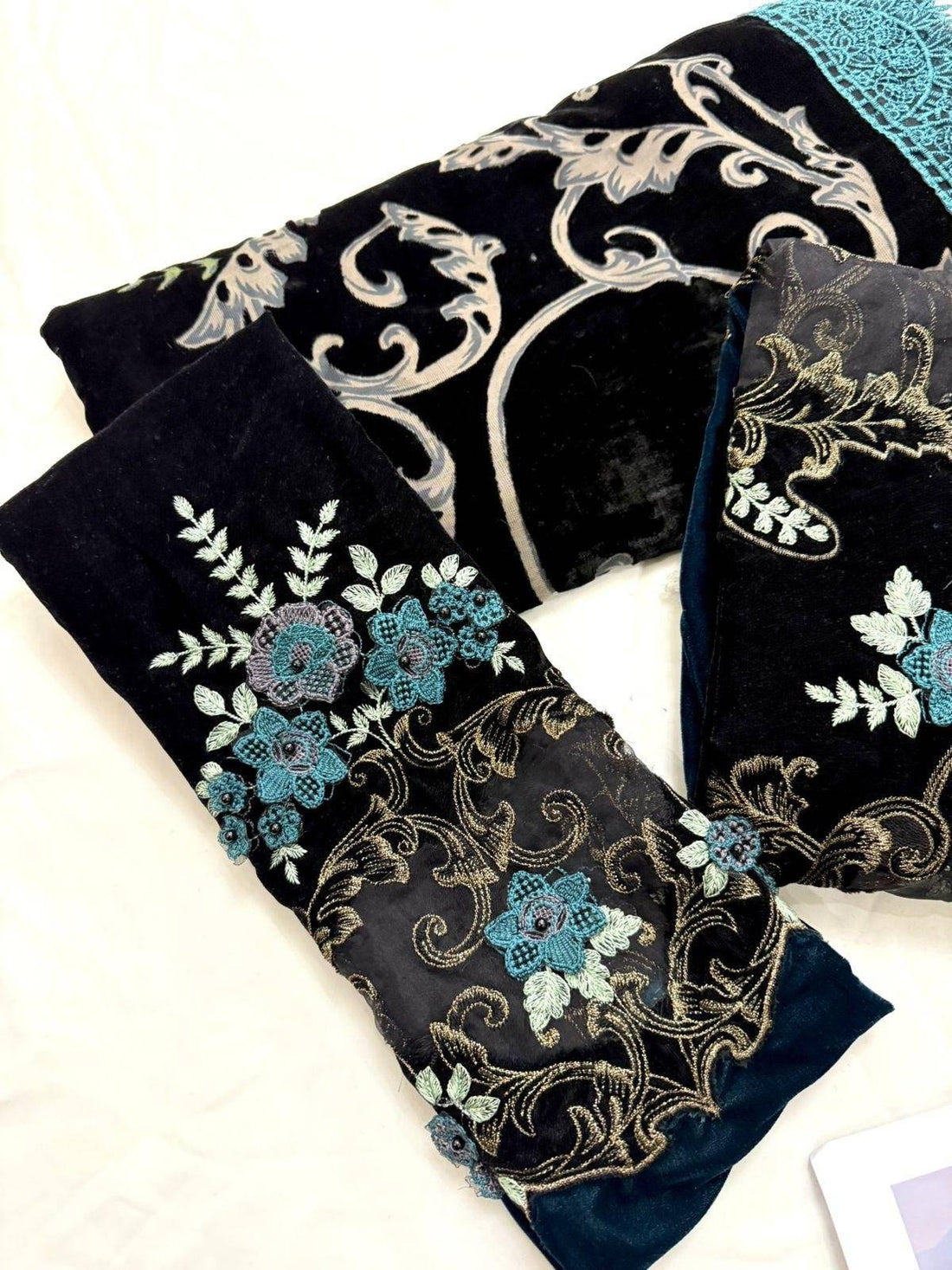 M.B PALACHI VELVET (Teal)