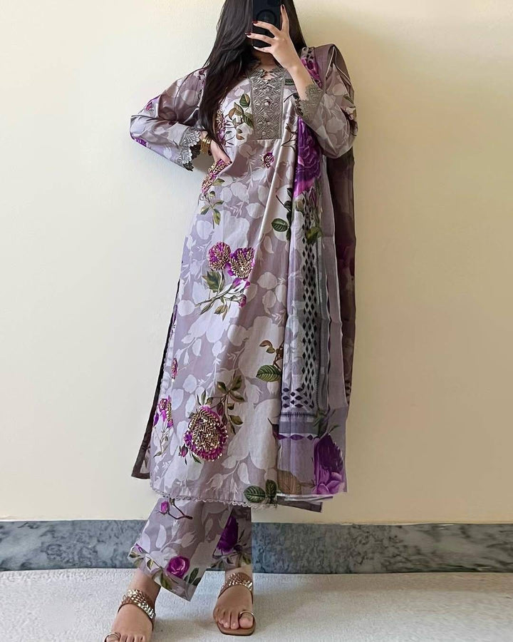 KHADDAR MELO PURPLE-Grey