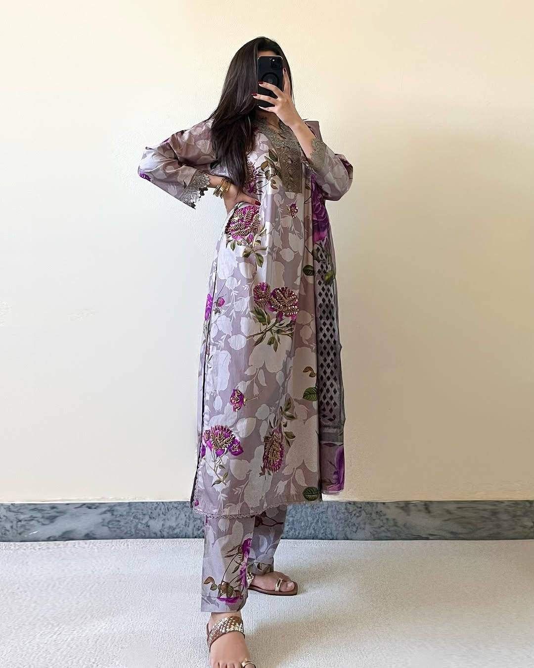 KHADDAR MELO PURPLE-Grey