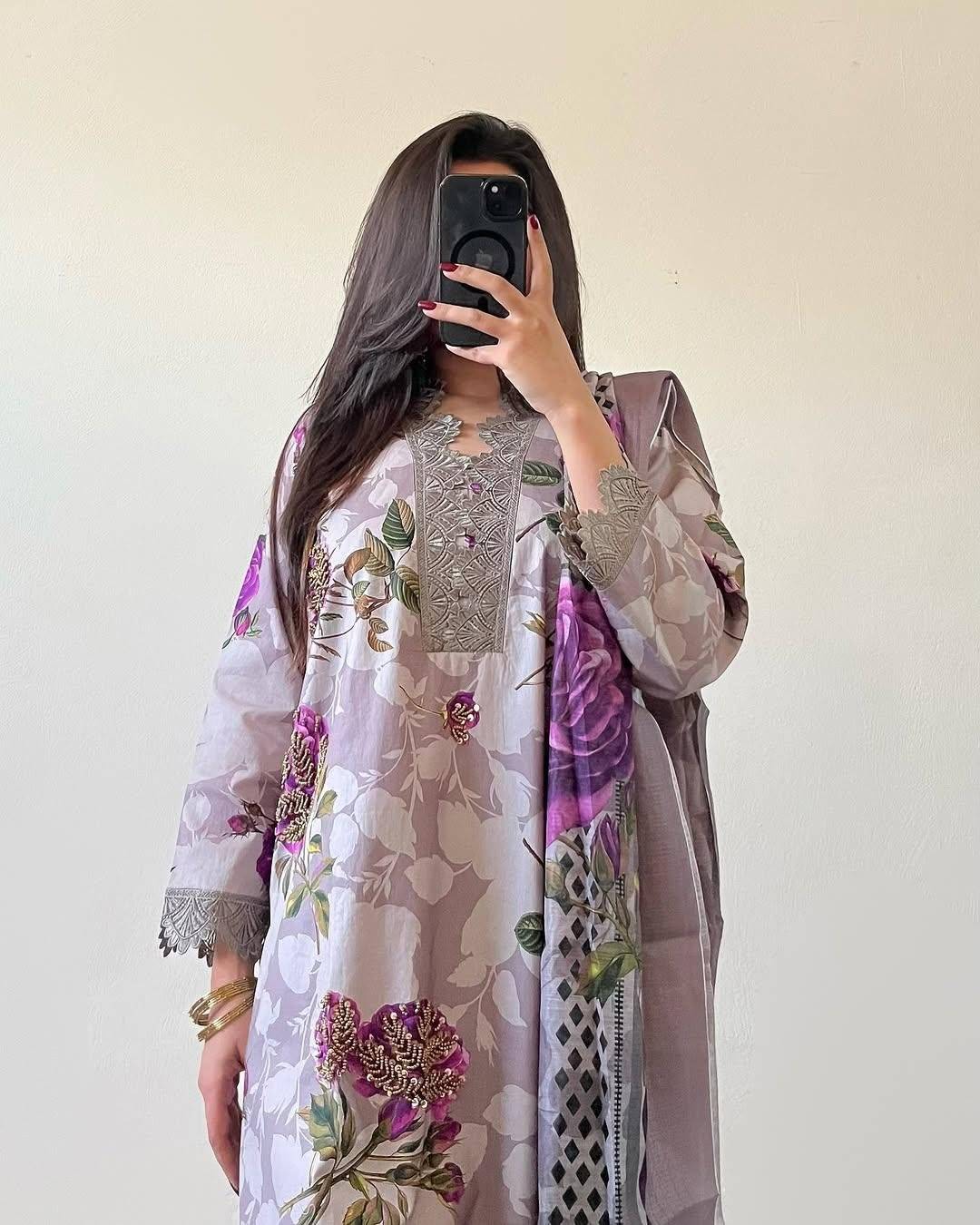 KHADDAR MELO PURPLE-Grey