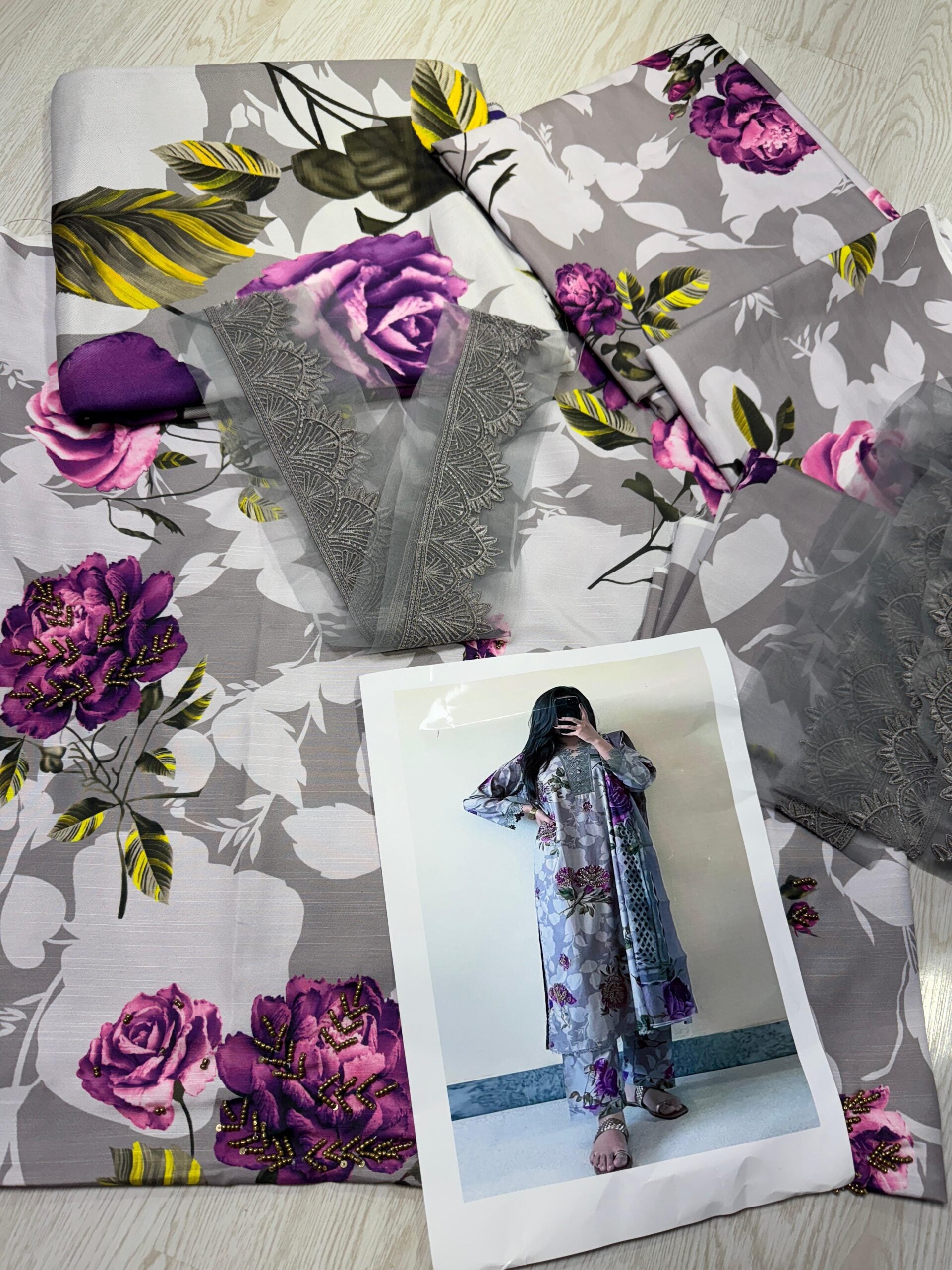 KHADDAR MELO PURPLE-Grey