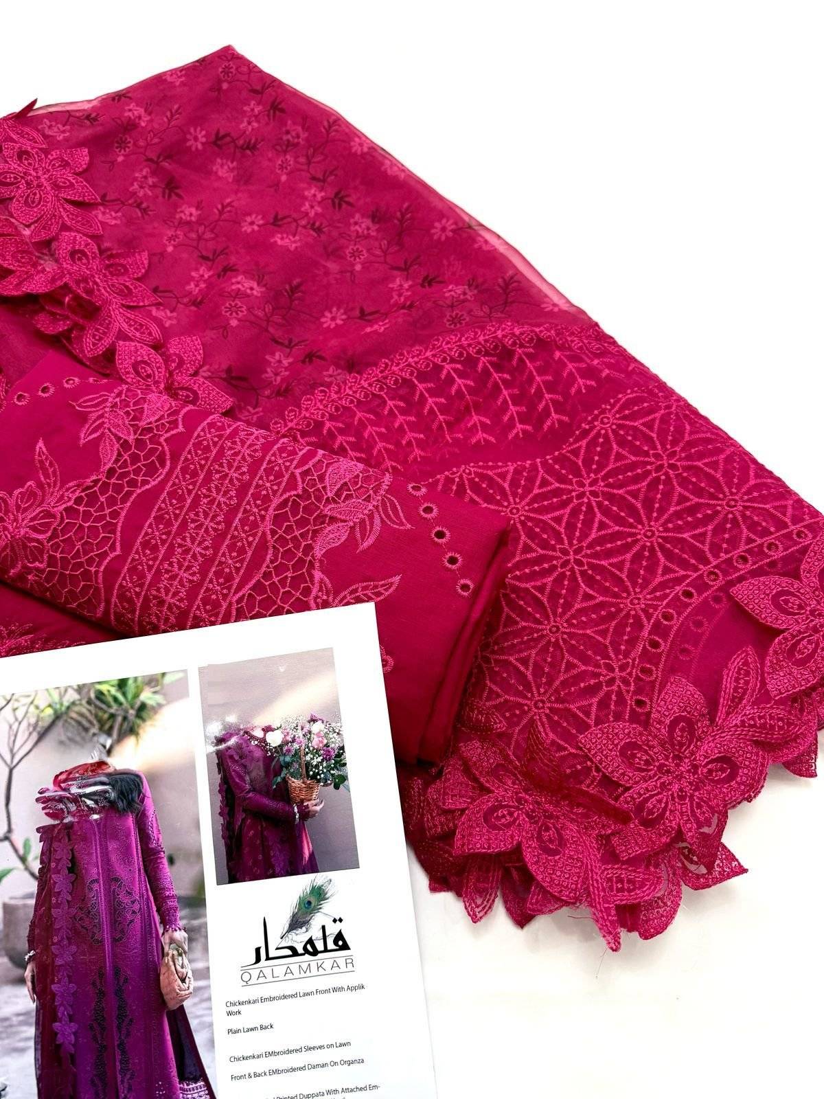 QALAMKAR VOILET LAWN 25