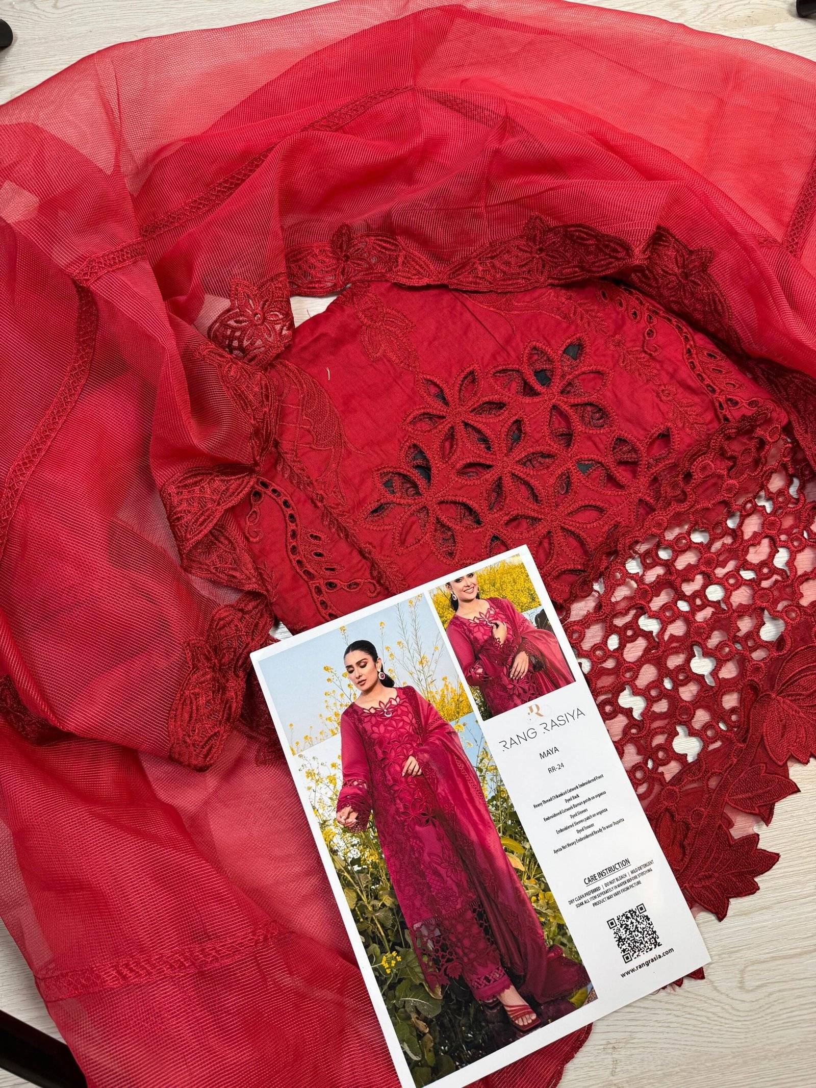 RANG RASIA KI LAWN || MAYA RED || EID K DESIGNS