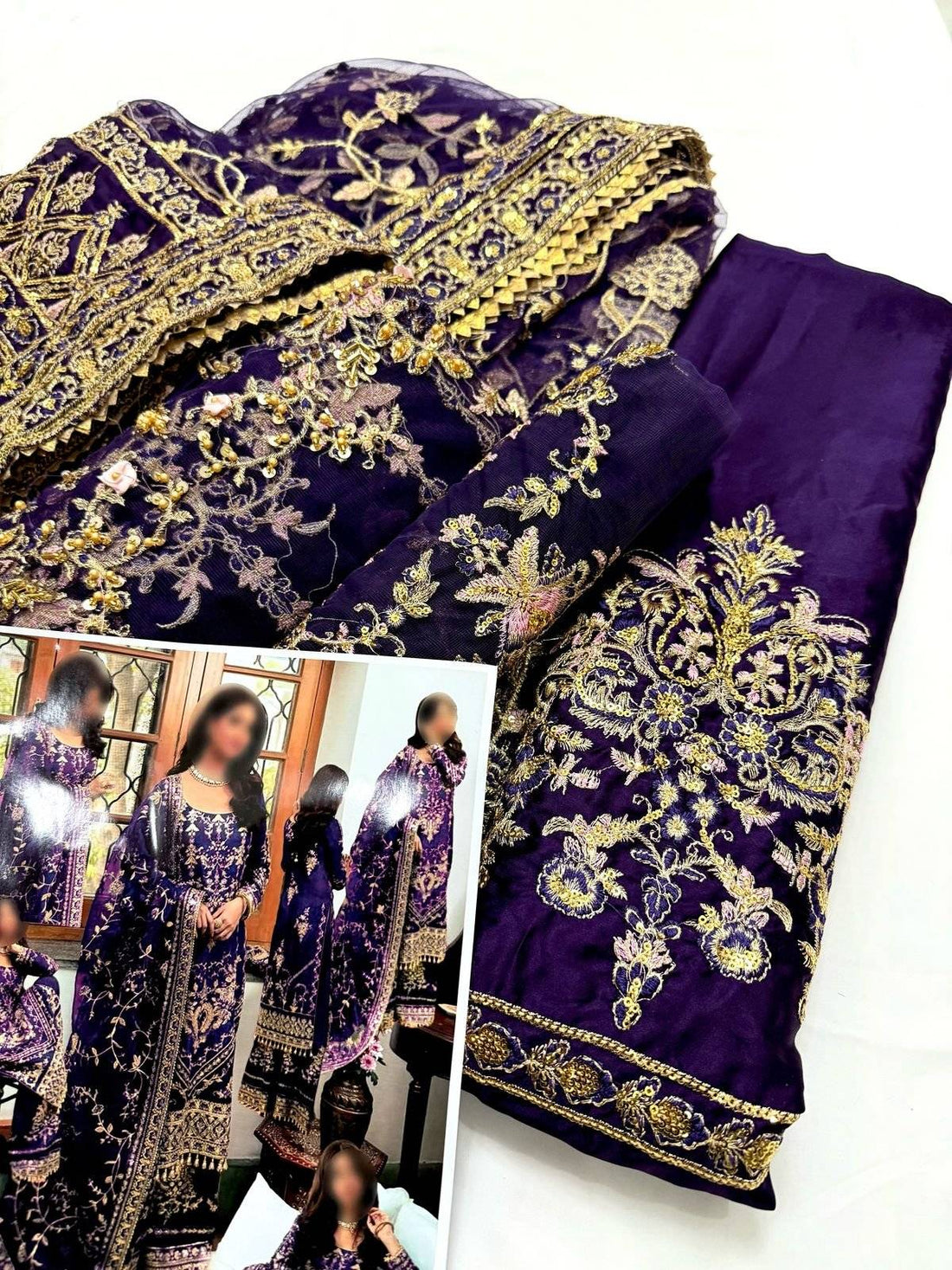 FAIZA SAQLAIN PURPLE TOP