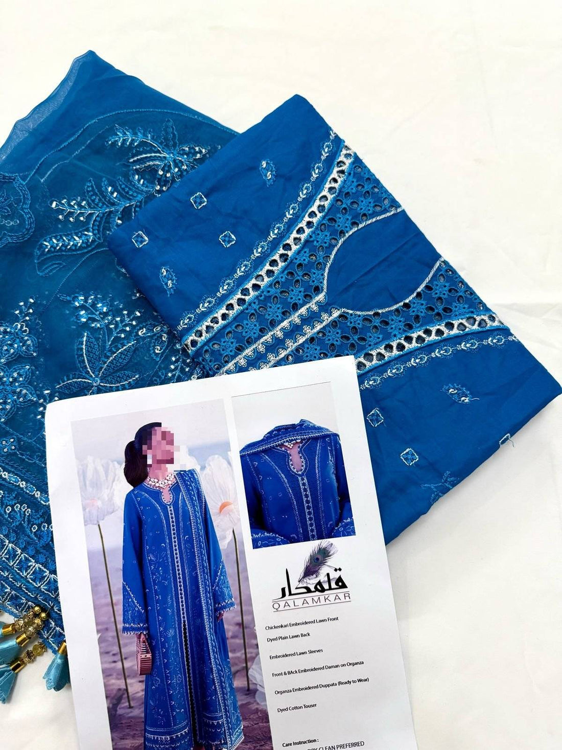 Qalamkar asmani Blue LAWN