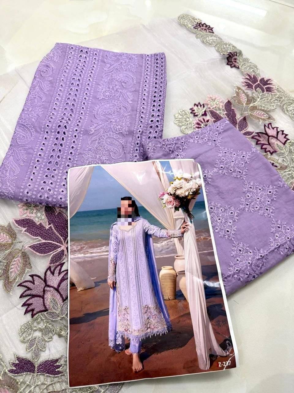 IMROZIA LAWN LILAC - Feeha