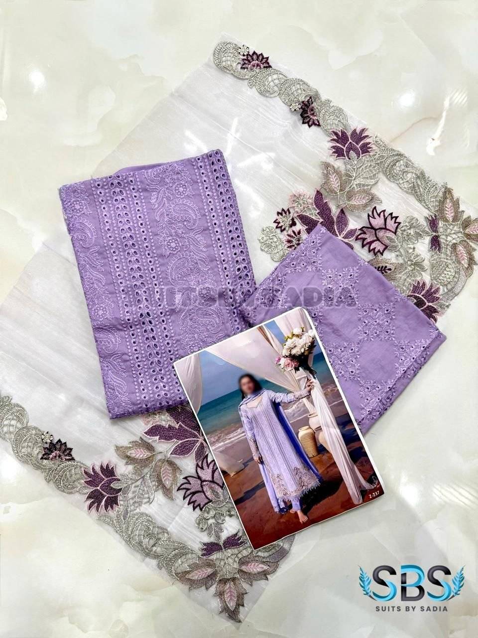 IMROZIA LAWN LILAC - Feeha