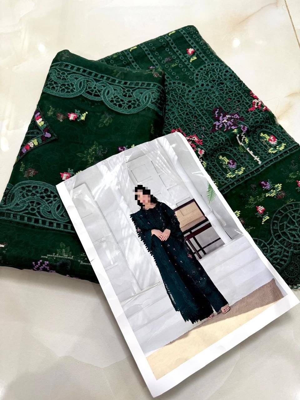 ANEELAS EMERALD ORGANZA