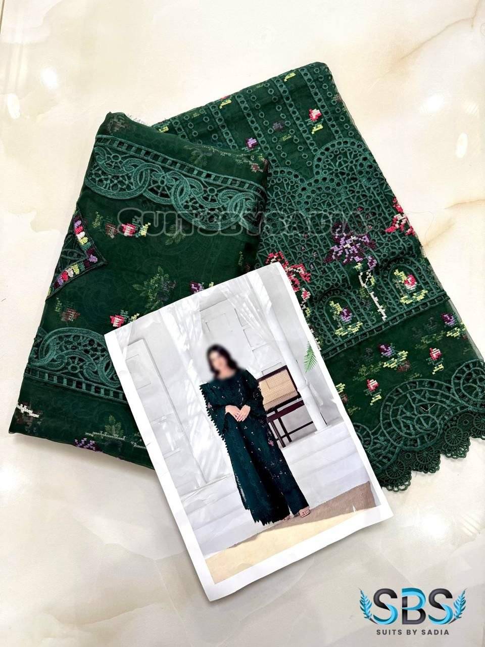ANEELAS EMERALD ORGANZA