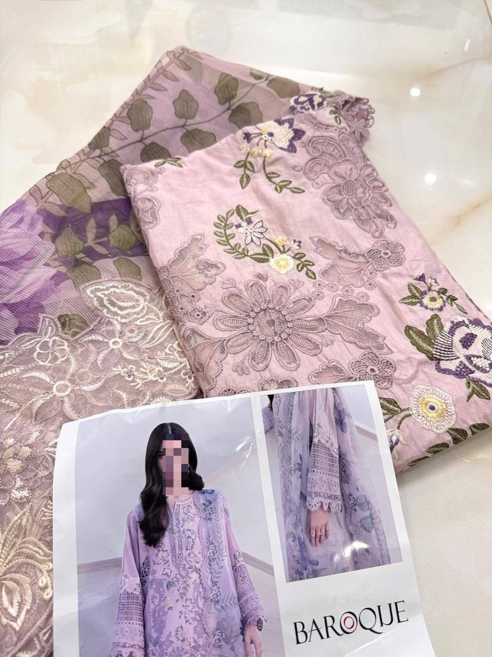 BAROQUE MAUVE LAWN - unstitch