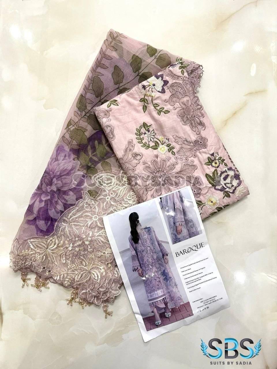 BAROQUE MAUVE LAWN - unstitch