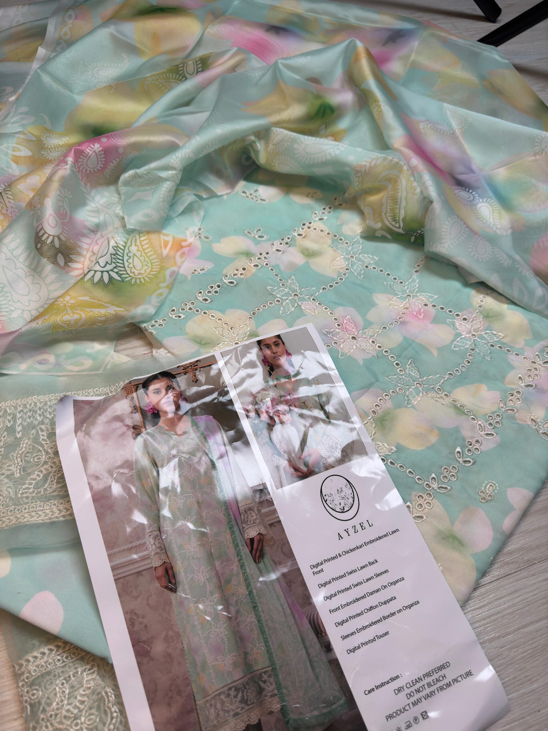AYZEL SWISS LAWN - FLORET SKY