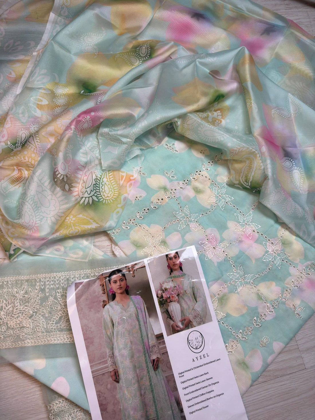 AYZEL SWISS LAWN - FLORET SKY