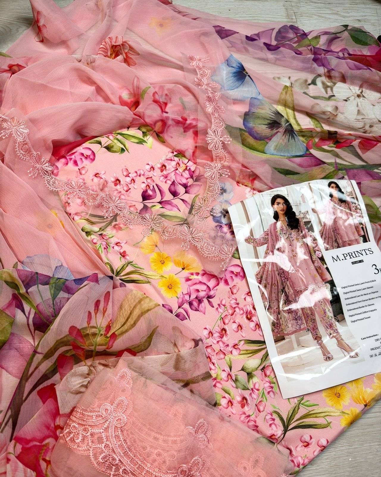 MPRINT LAWN - 3B Farshi Pink