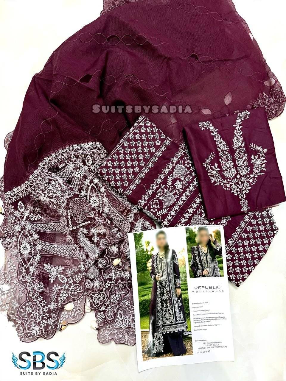 Republic womens wear - plum LAWN