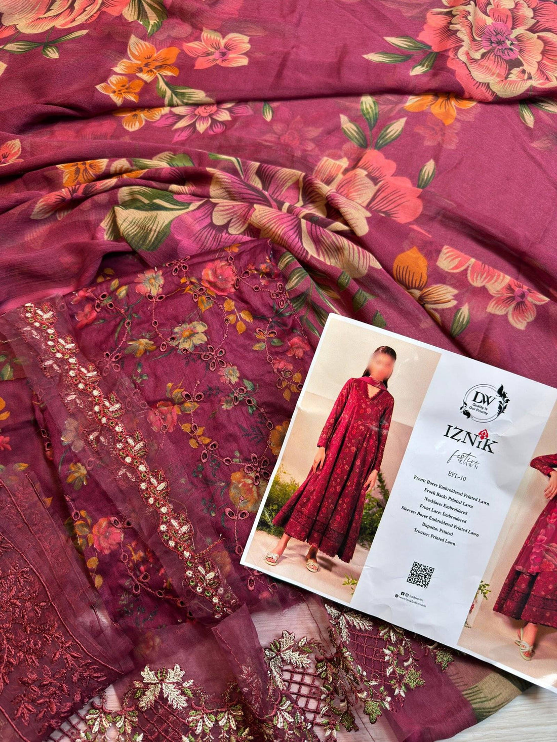 IZNIK URWA LAWN - 3 Pc