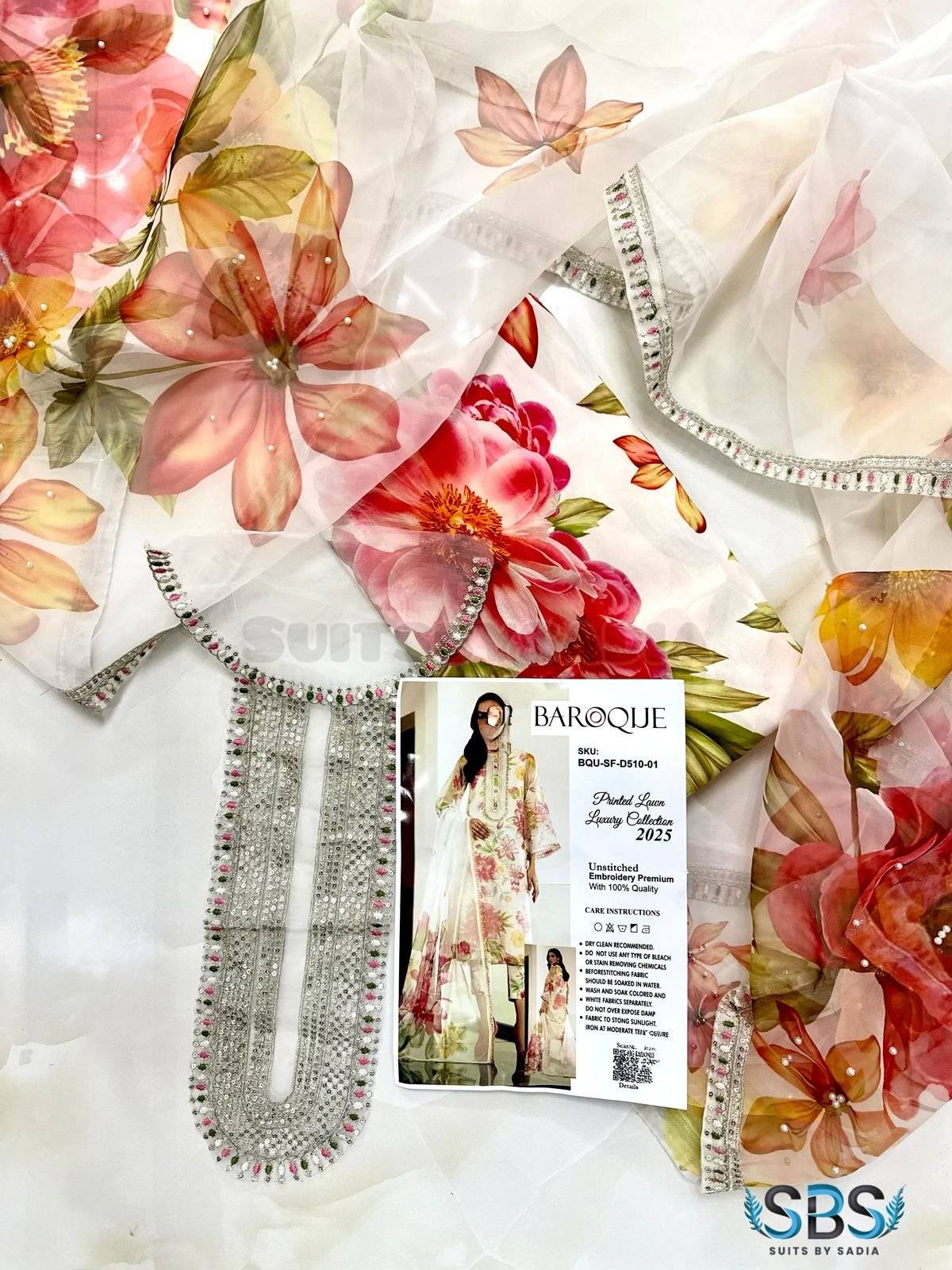 BAROQUE SWISS LAWN - cold white