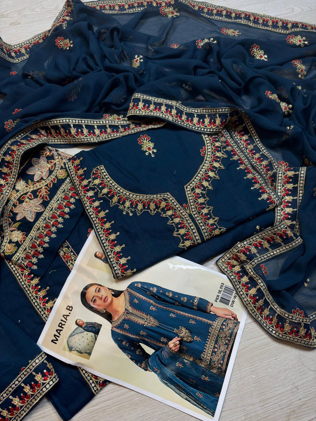 M.B (Dark blue) - LAWN 3 pc